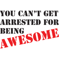 You Can't Get Arrested For Being Awesome T-shirt