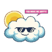 You Make Me Happy Cute Retro Cloud T-Shirt