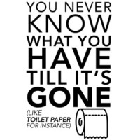 You never know what you have till it's gone (like toilet paper for instance) funny t-shirt