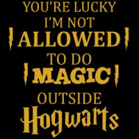 You're lucky I'm not allowed to do magic outside Hogwarts - Harry Potter T-Shirt