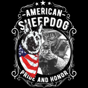 American Sheep Dog Patriotic T-Shirt