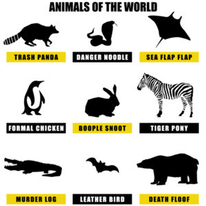 Animals of the world - funny animals t-shirt