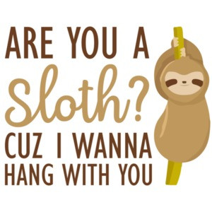 Are you a sloth? cuz I wanna hang with you - funny t-shirt