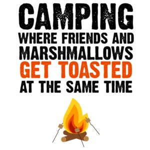 Camping - where friends and marshmallows get toasted at the same time - camping t-shirt