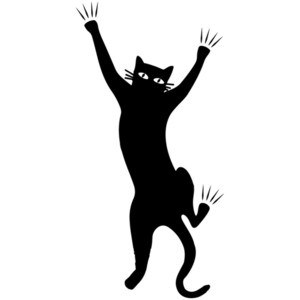 Cat Clinging T-Shirt - Funny Cat T-Shirt