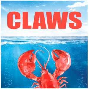 Claws - JAWS Parody. Funny lobster t-shirt. Maine t-shirt.