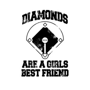 Diamonds Are A Girls Best Friend Baseball T-Shirt