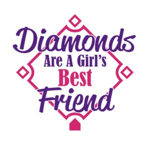 Diamonds Are A Girls Best Friend Colorful Baseball T-Shirt