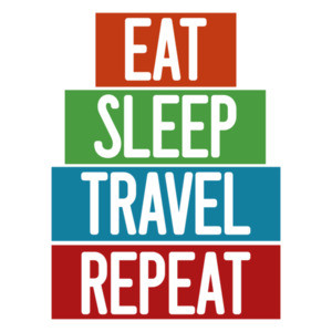 Eat Sleep Travel Repeat - funny t-shirt