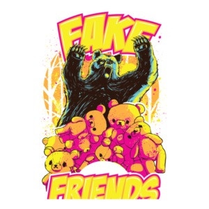 Fake Friends Trendy Bears Graphic T-Shirt