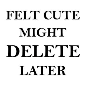 Felt Cute Might Delete Later - funny ladies t-shirt