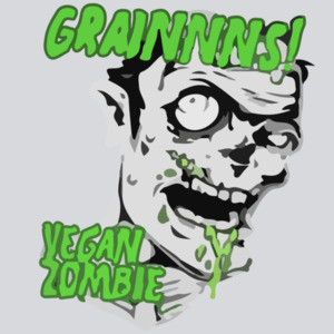 Grainnns! Vegan Zombie - Vegetarian zombie, Funny Zombie T-Shirt