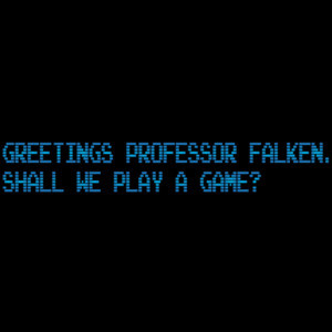Greetings Professor Falken. Shall we play a game? War Games - 80's T-Shirt