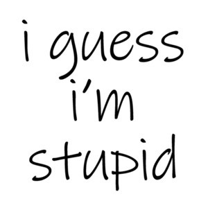 I guess I'm stupid - funny couple's t-shirt