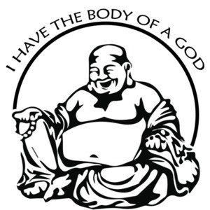 I have the body of a god - funny fat guy t-shirt