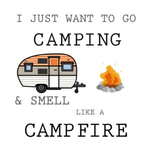 I just want to go camping and smell like a campfire. Funny camping t-shirt