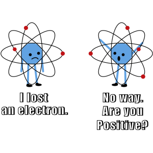 I lost an electron. No way. Are you positive. Funny T-Shirt