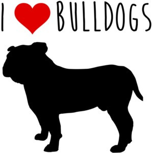 I love bulldogs - bulldog t-shirt