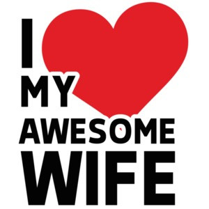 I love my awesome wife - wife t-shirt