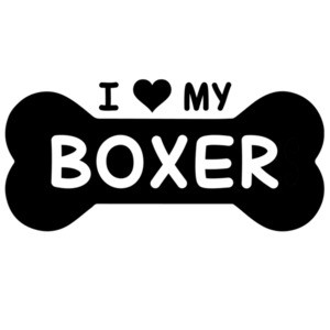 I love my boxer - dog bone - boxer t-shirt