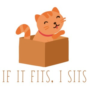 If it fits, I sits. Funny Cat T-shirt