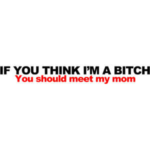 If You Think I'm A Bitch, You Should Meet My Mom Shirt