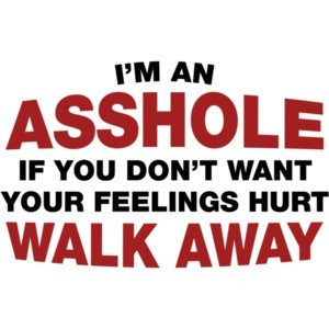 I'm An Asshole... If You Don't Want Your Feelings Hurt... T-Shirt