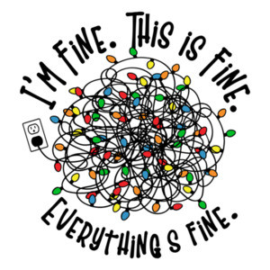 I'm Fine This Is Fine Christmas Lights Shirt