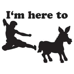 I'm Here To Kick Ass T-shirt