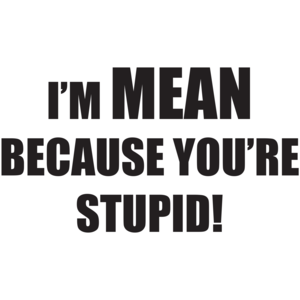 I'm Mean Because You're Stupid T-shirt