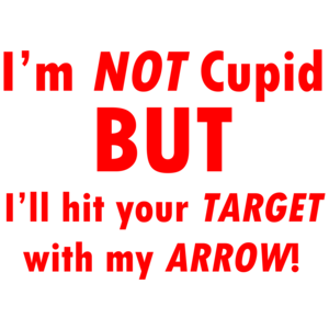 I'm Not Cupid But I'll Hit Your Target With My Arrow!  Funny Valentine's Day Shirt