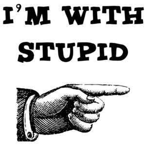 I'm with stupid - Funny T-Shirt