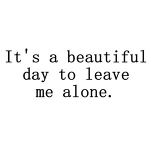 It's a beautiful day to leave me alone. Funny Sarcastic T-Shirt