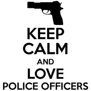 Keep calm and love police officer - pro cop t-shirt