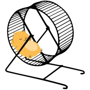 Lazy Hamster chilling on hamster wheel. Hamster T-Shirt
