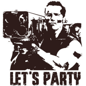 Let's Party - Commando - Arnold Schwarzenegger - 80's T-Shirt