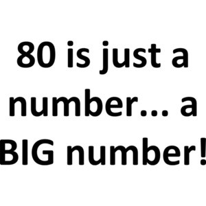 80 is just a number... a BIG number! Happy Birthday T-Shirt Shirt