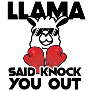 LLama said knock you out - LL Cool J 80's Parody T-Shirt