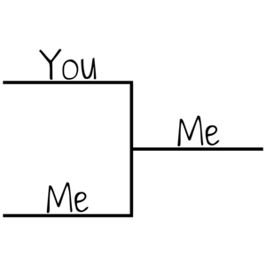 Me Beating You Bracket T-shirt