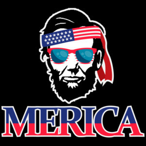Merica - Abraham Lincoln - patriotic t-shirt
