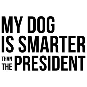 My dog is smarter than the president - funny political t-shirt