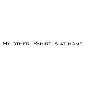 My other T-Shirt is at home. Shirt
