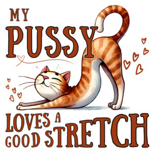 My Pussy Loves a Good Stretch - Inappropriate Offensive Shirt for Women