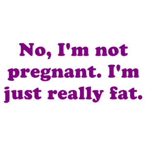 No, I'm Not Pregnant. I'm Just Really Fat. Shirt