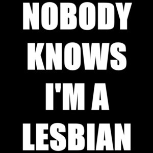 Nobody knows I'm a lesbian - funny t-shirt