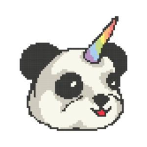 Panda Unicorn Cute Retro T-Shirt