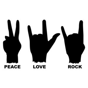 Peace - Love - Rock T-Shirt