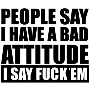 People say I have a bad attitude - I say fuck 'em - funny offensive rude t-shirt