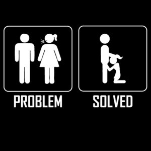 Problem Solved - Offensive Sexual T-Shirt