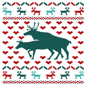 Reindeer Offensive Ugly Christmas Sweater T-Shirt